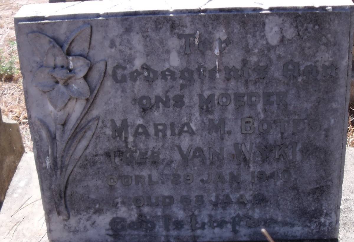 BOTES Maria M. nee VAN WYK -1940