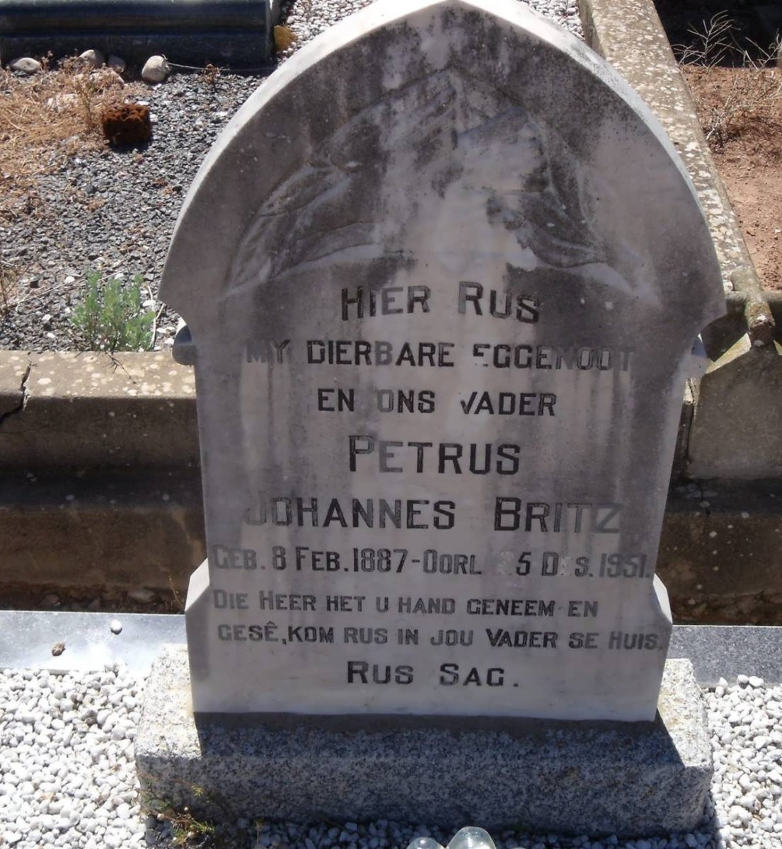 BRITZ Petrus Johannes 1887-1951
