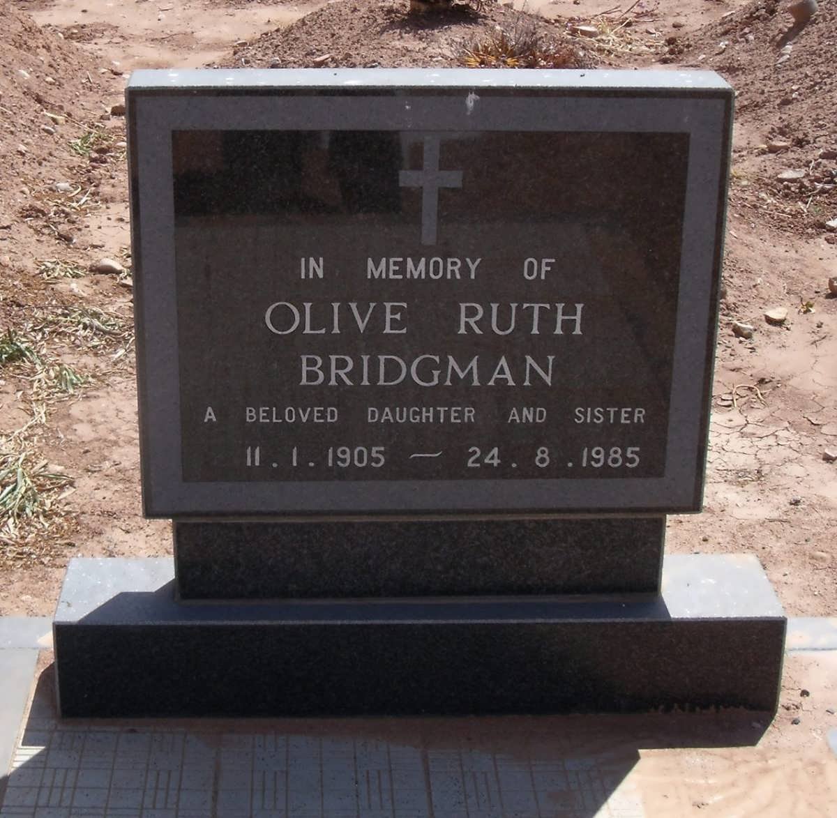 BRIDGMAN Olive Ruth 1905-1985