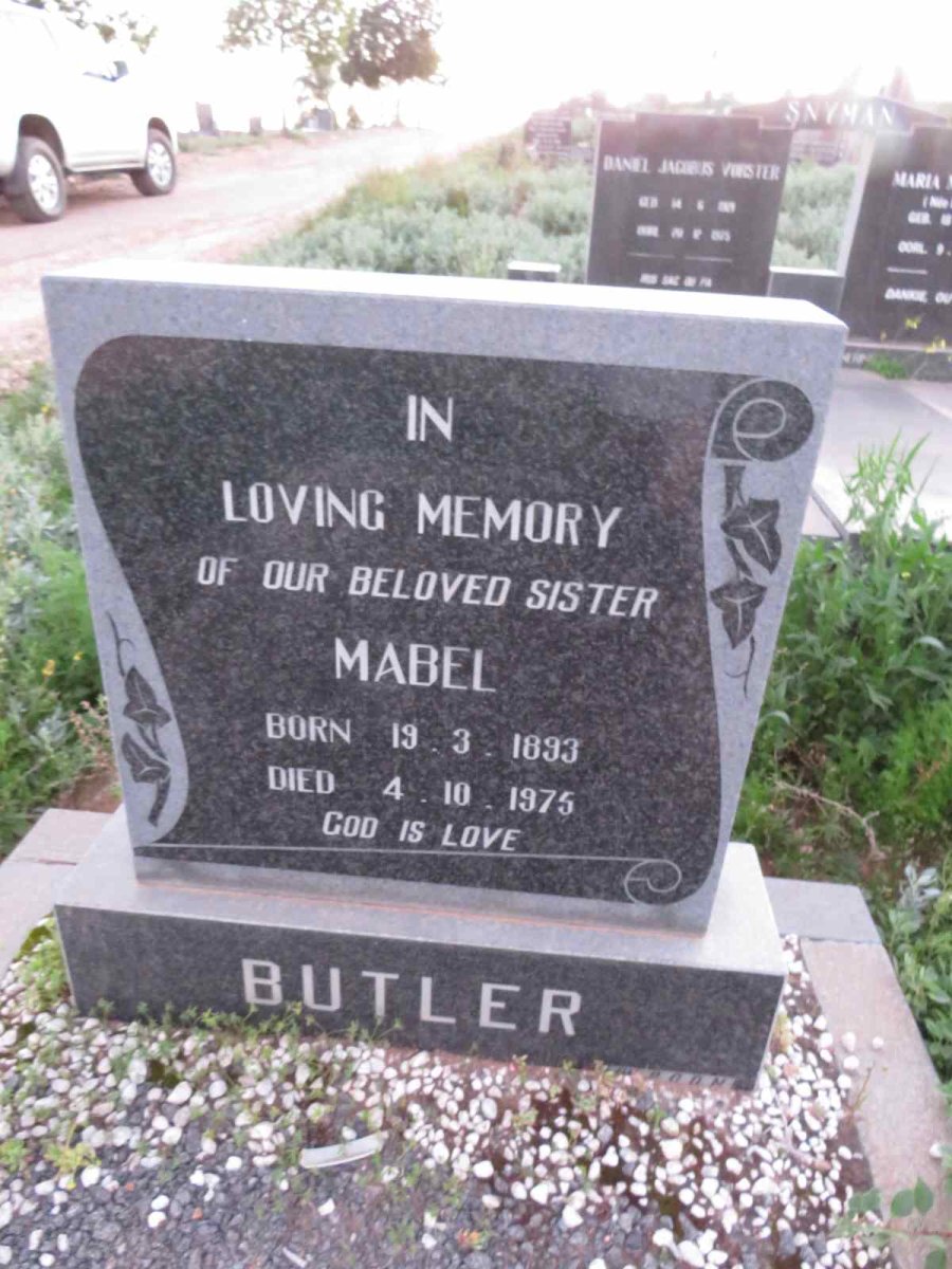 BUTLER Mabel 1893-1975