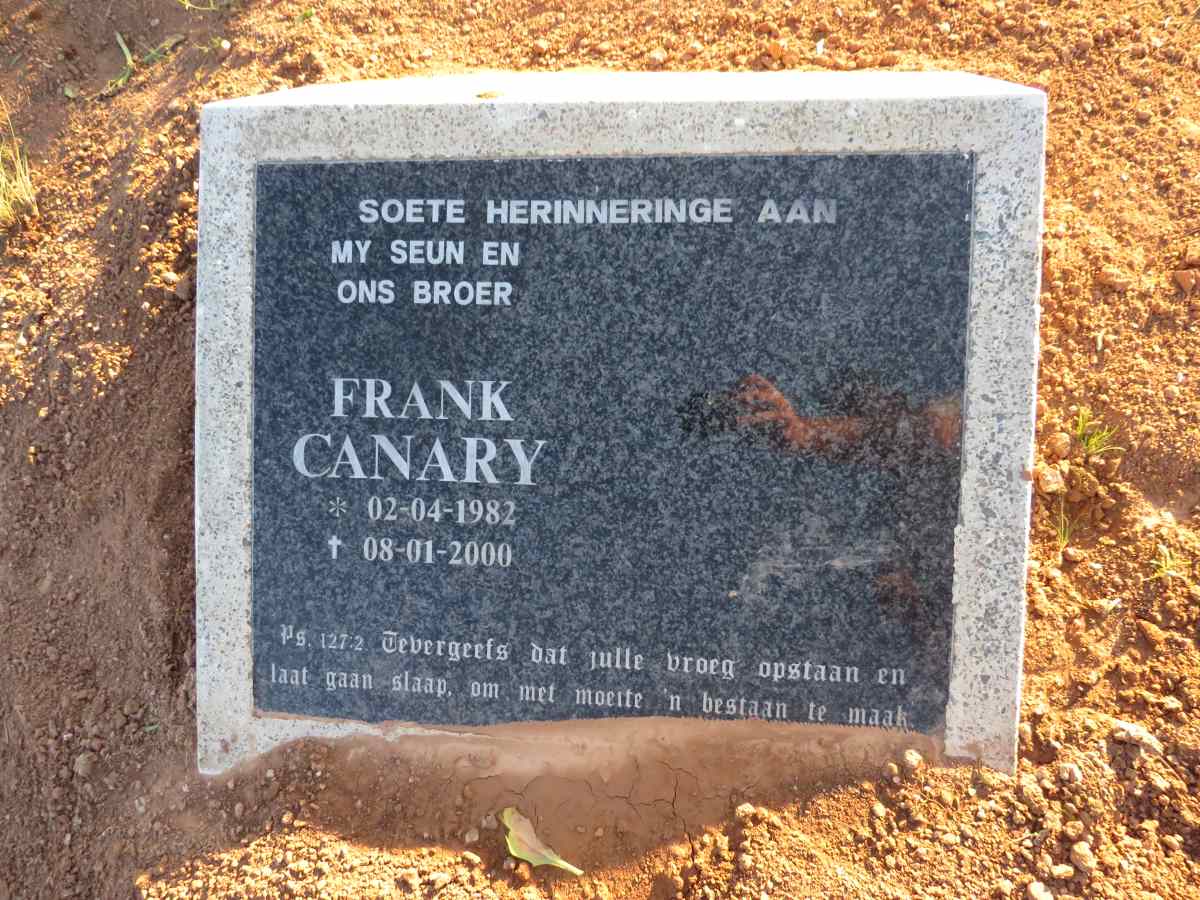 CANARY Frank 1982-2000