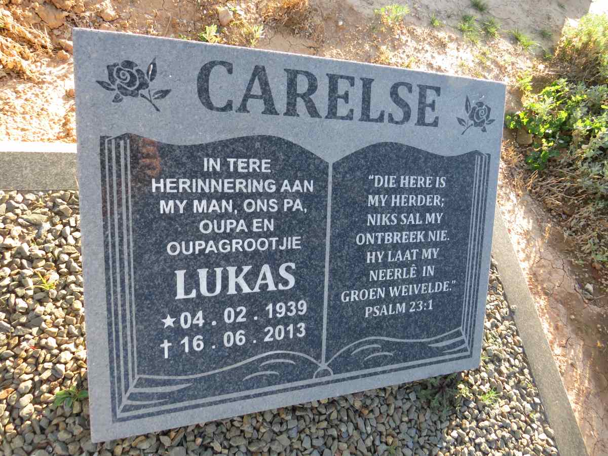 CARELSE Lukas 1939-2013