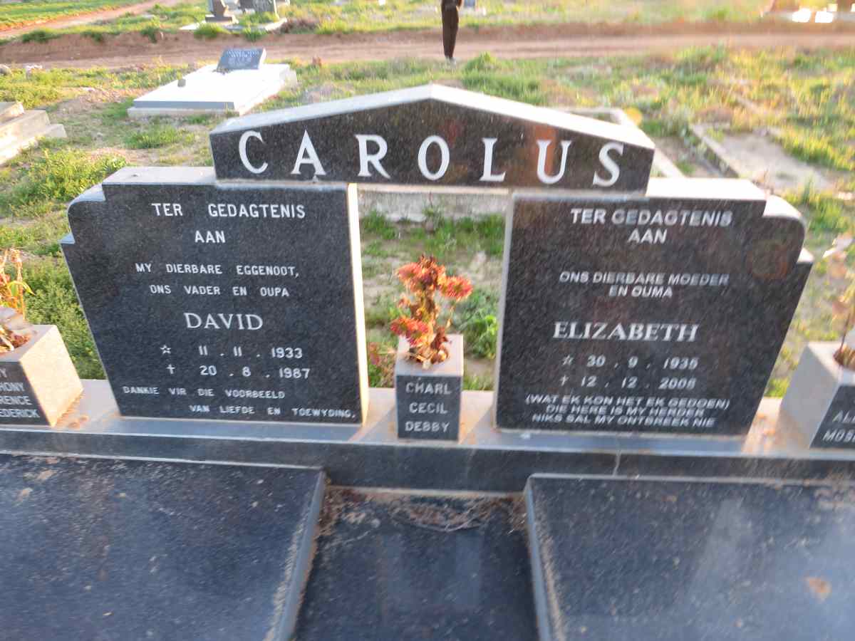 CAROLUS David 1933-1987 & Elizabeth 1935-200?