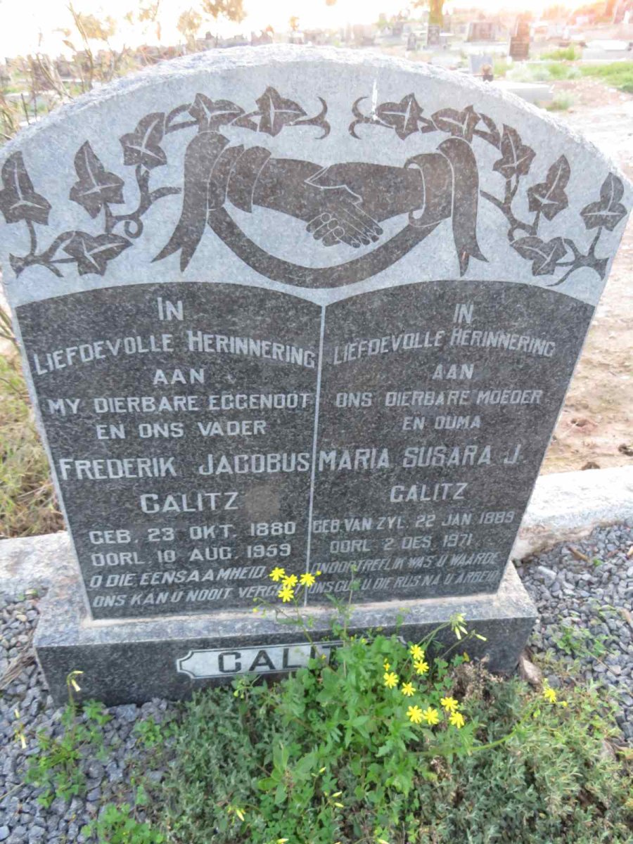 CALITZ Frederik Jacobus 1880-1959 & Maria Susara J. 1889-1971