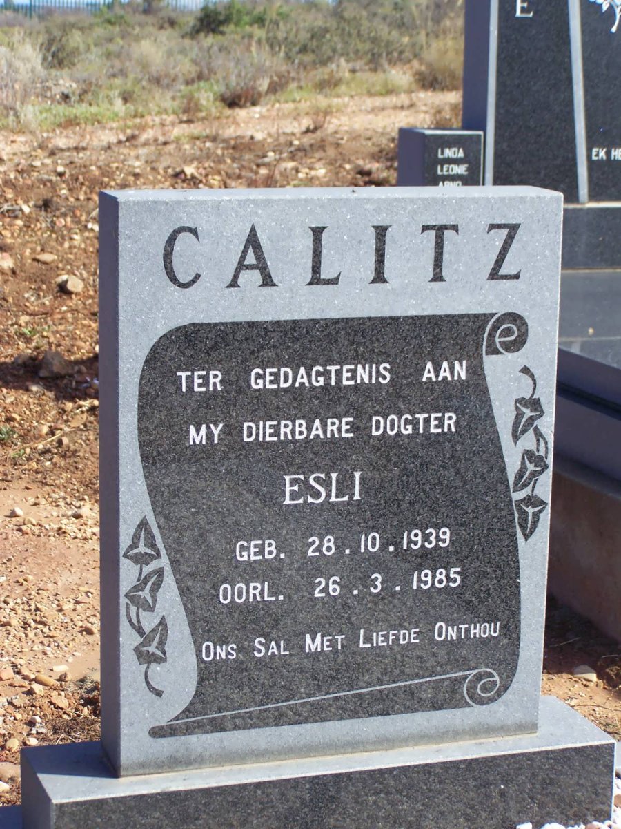 CALITZ Esli 1939-1985