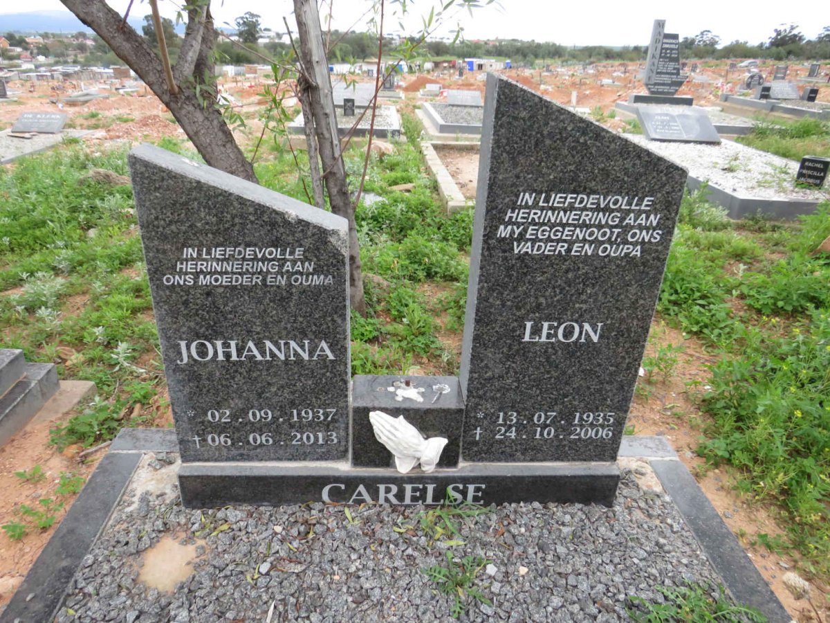 CARELSE Leon 1935-2006 & Johanna 1937-2013