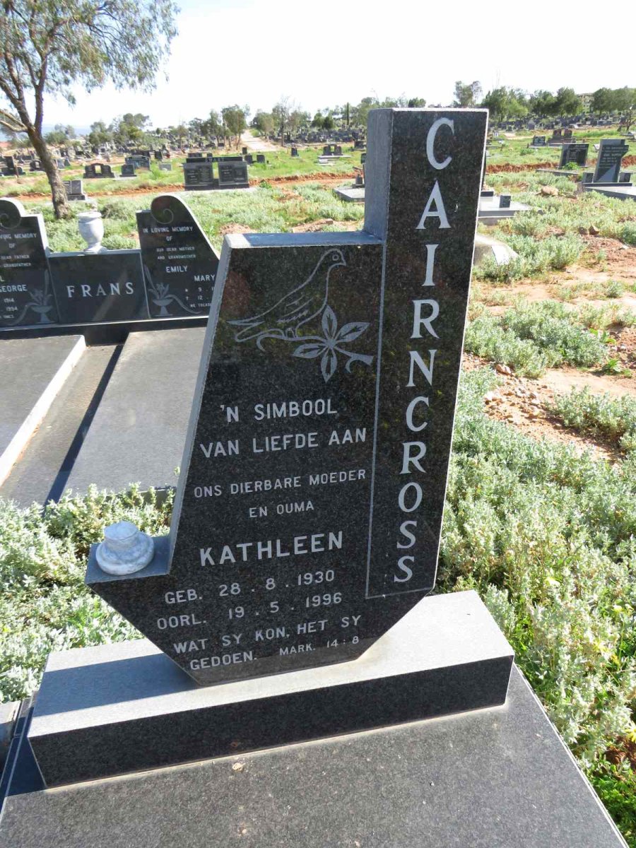 CAIRNCROSS Kathleen 1930-1996
