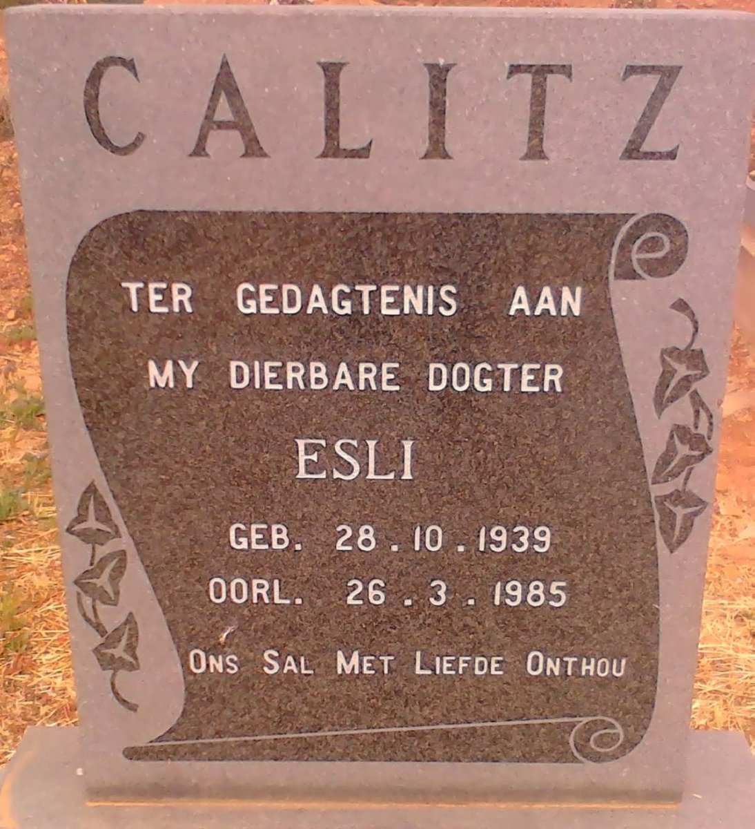 CALITZ Esli 1939-1985