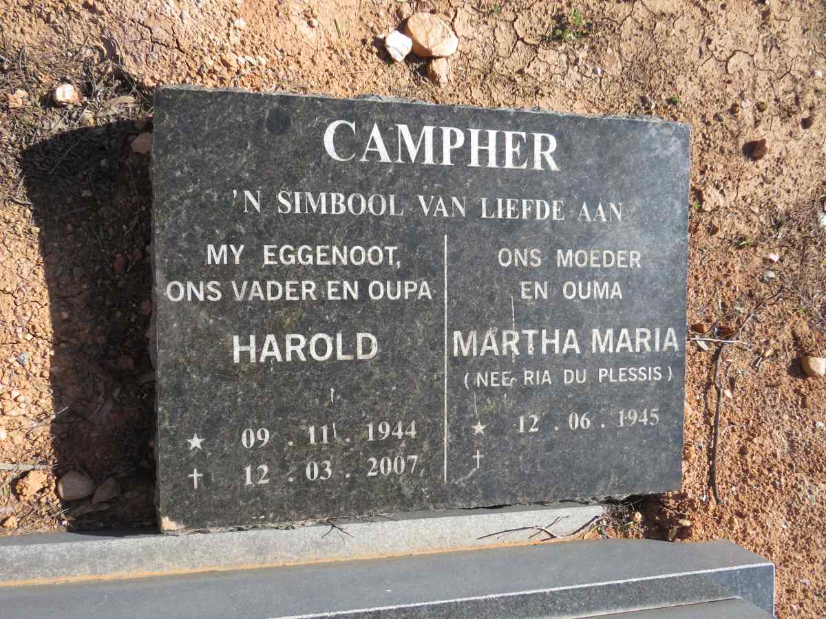 CAMPHER Harold 1944-2007 & Martha Maria DU PLESSIS 1945-2022_1