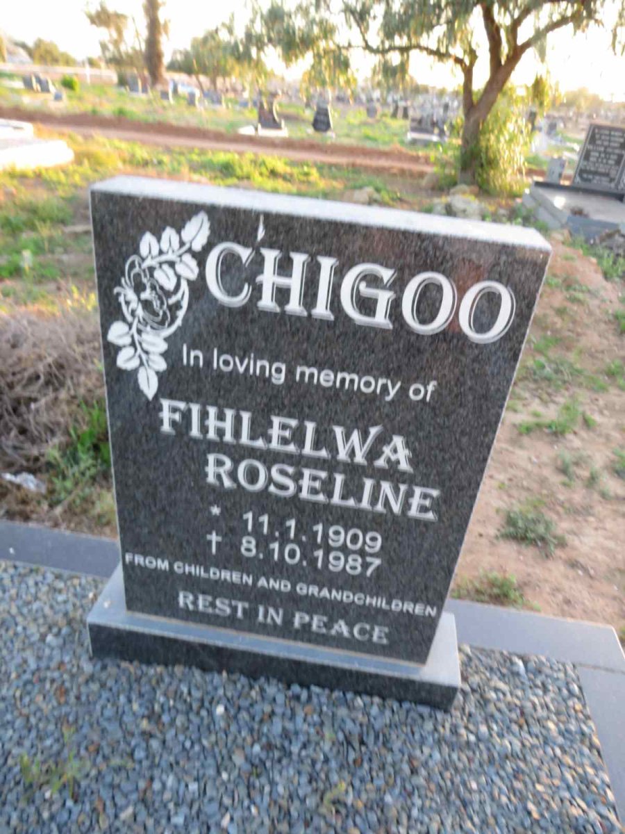 CHIGOO Fihlelwa Roseline 1909-1987