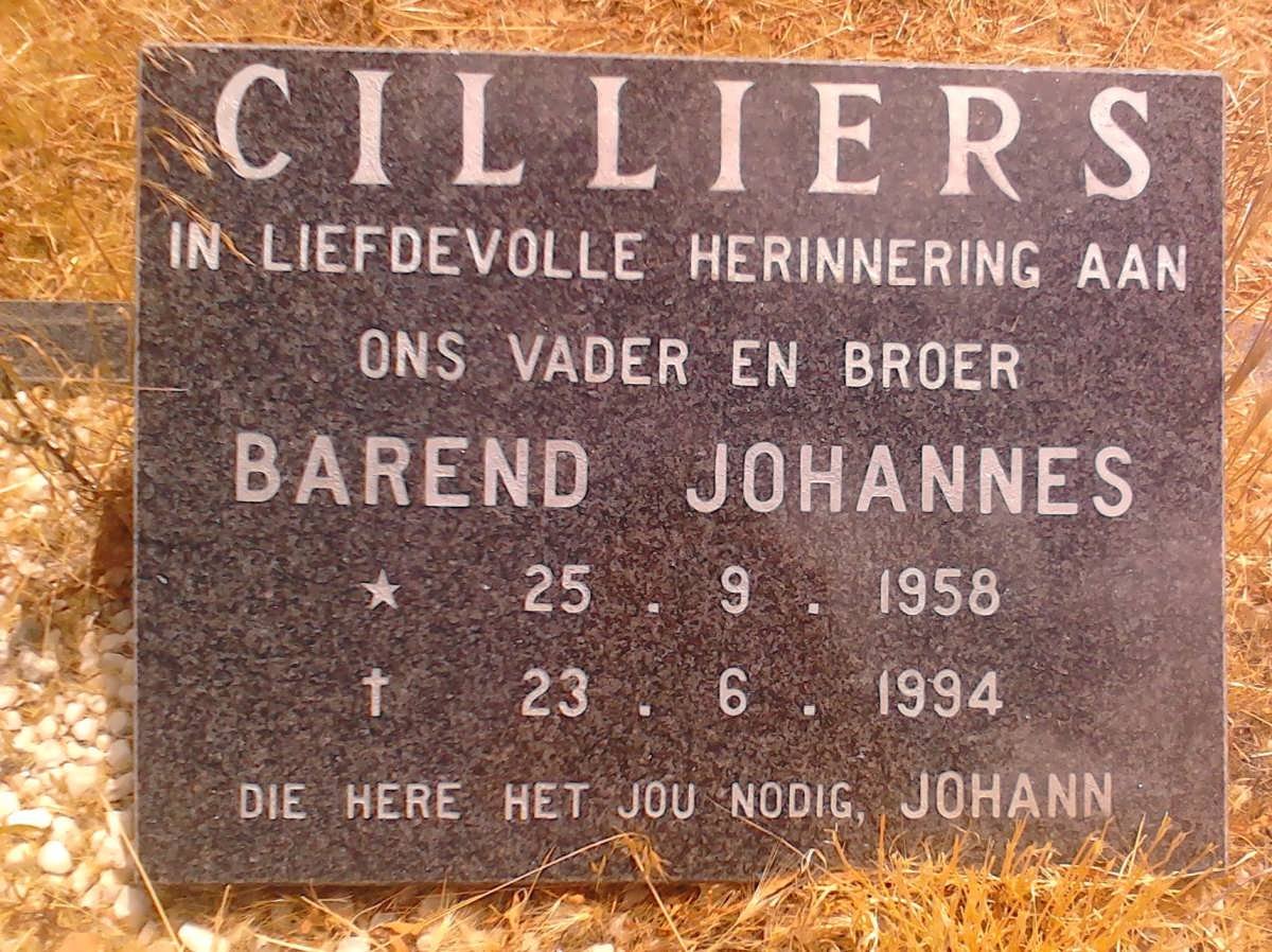 CILLIERS Barend Johannes 1958-1994