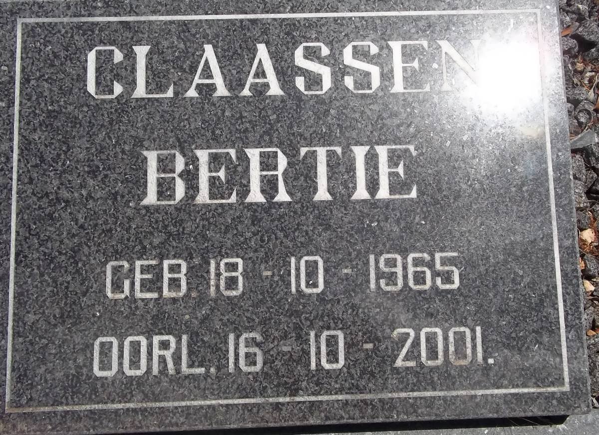 CLAASSEN Bertie 1965-2001