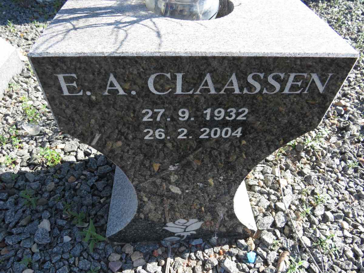 CLAASSEN E.A. 1932-2004