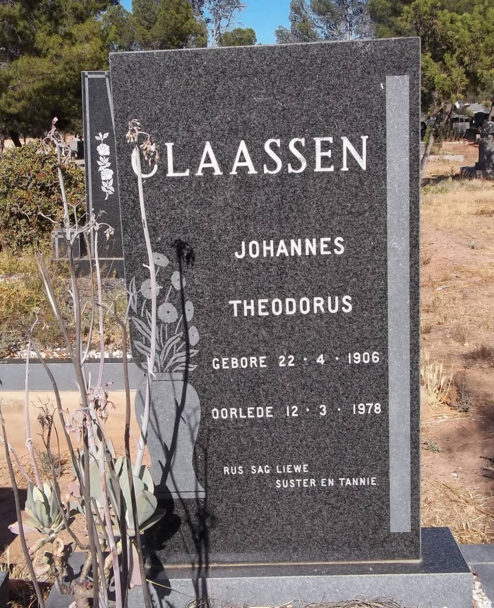 CLAASSEN Johannes Theodorus 1906-1978