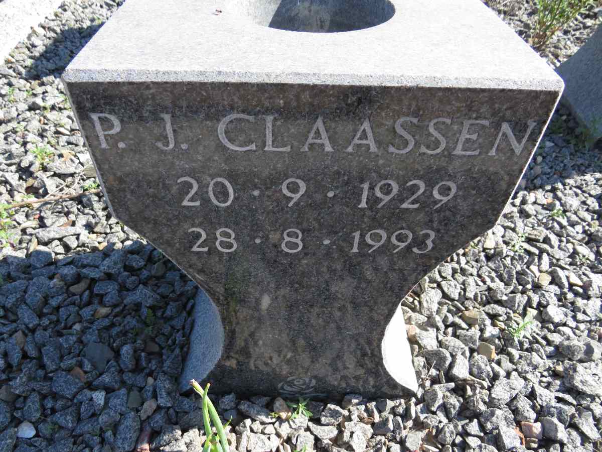 CLAASSEN P.J. 1929-1993