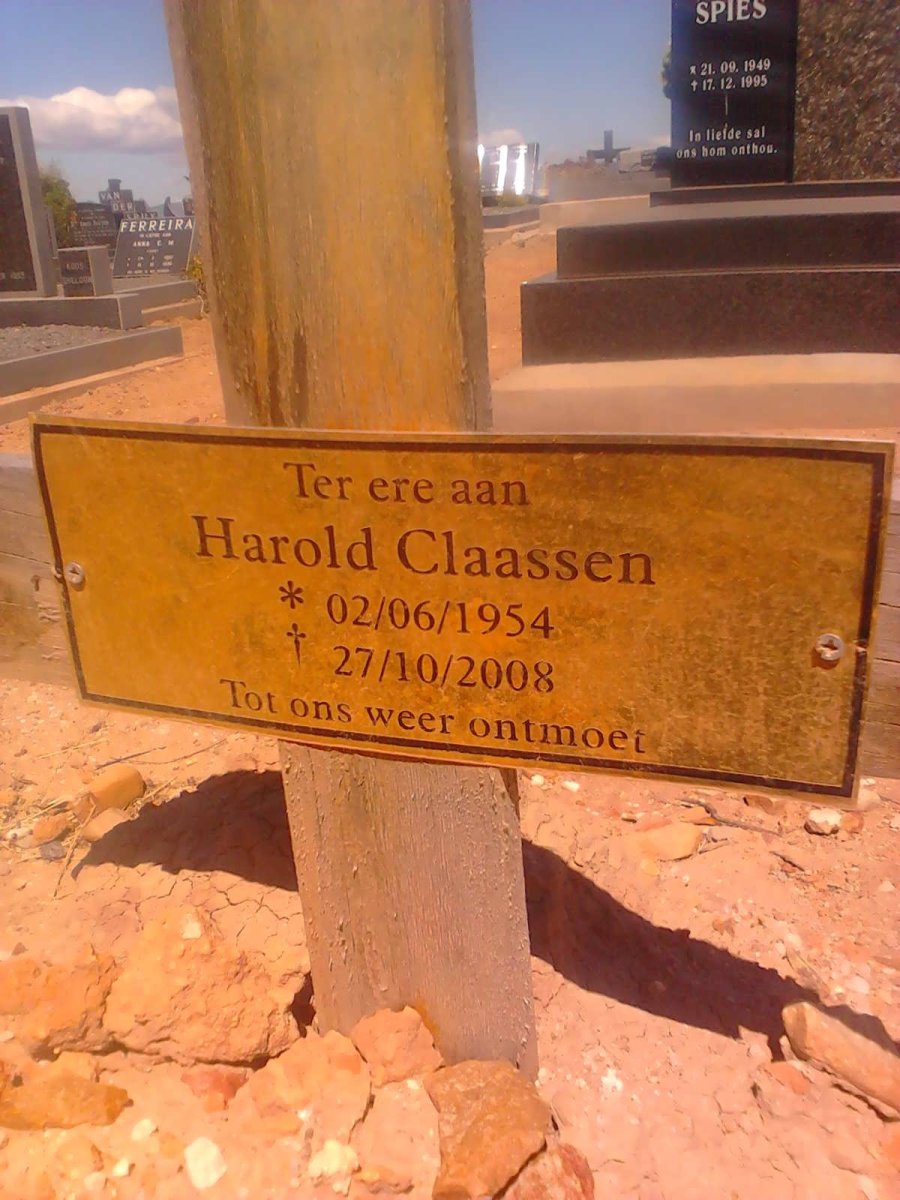 CLAASSEN Harold 1954-2008
