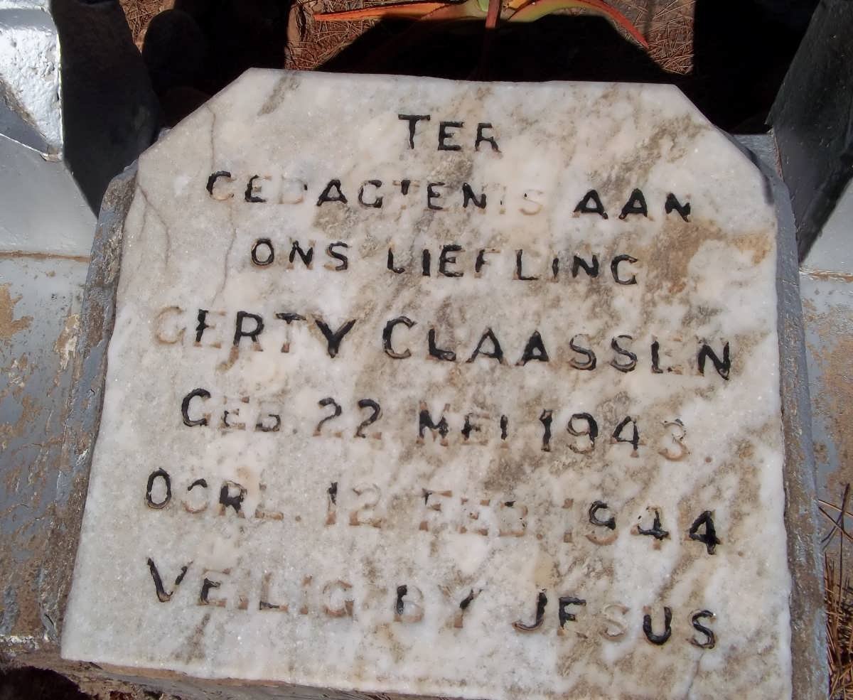 CLAASSEN Gertruida Maria 1943-1944