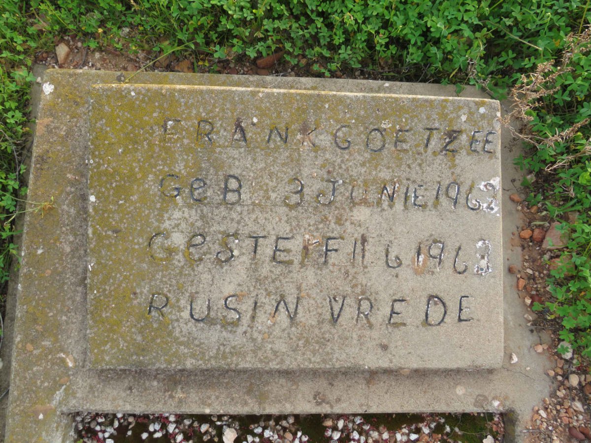 COETZEE Frank 1962-1963