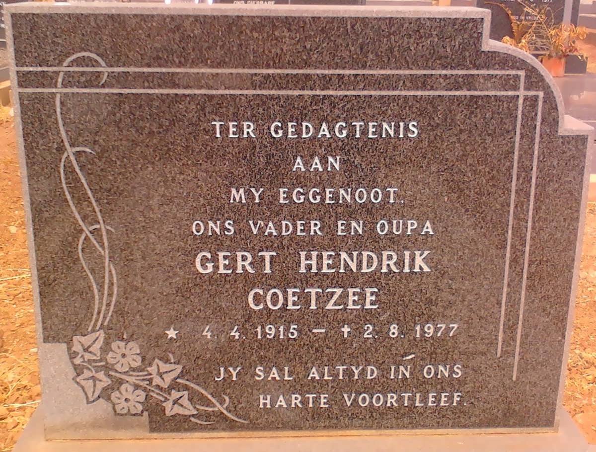 COETZEE Gert Hendrik 1915-1977