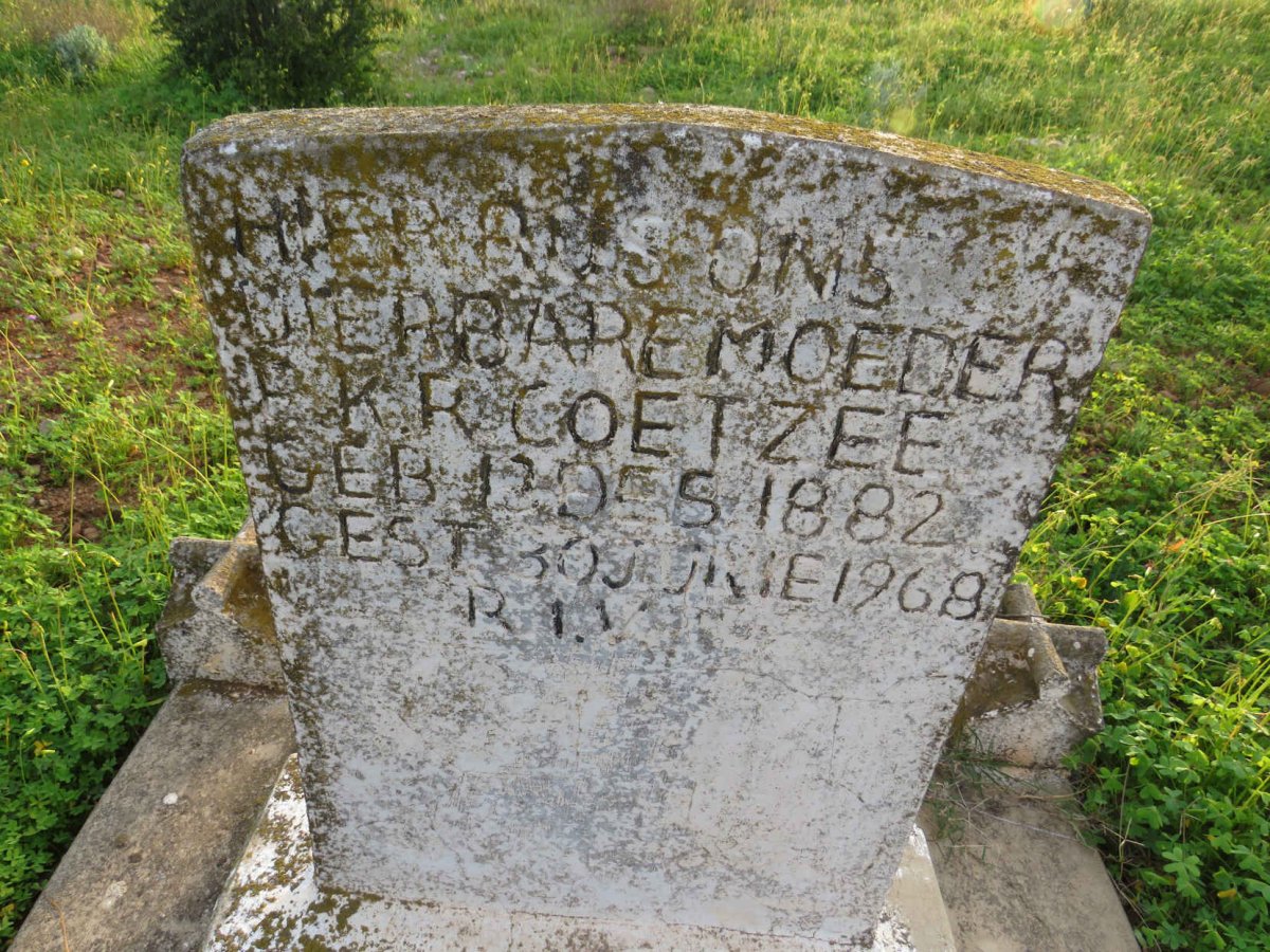 COETZEE ?.K.R. 1882-1968