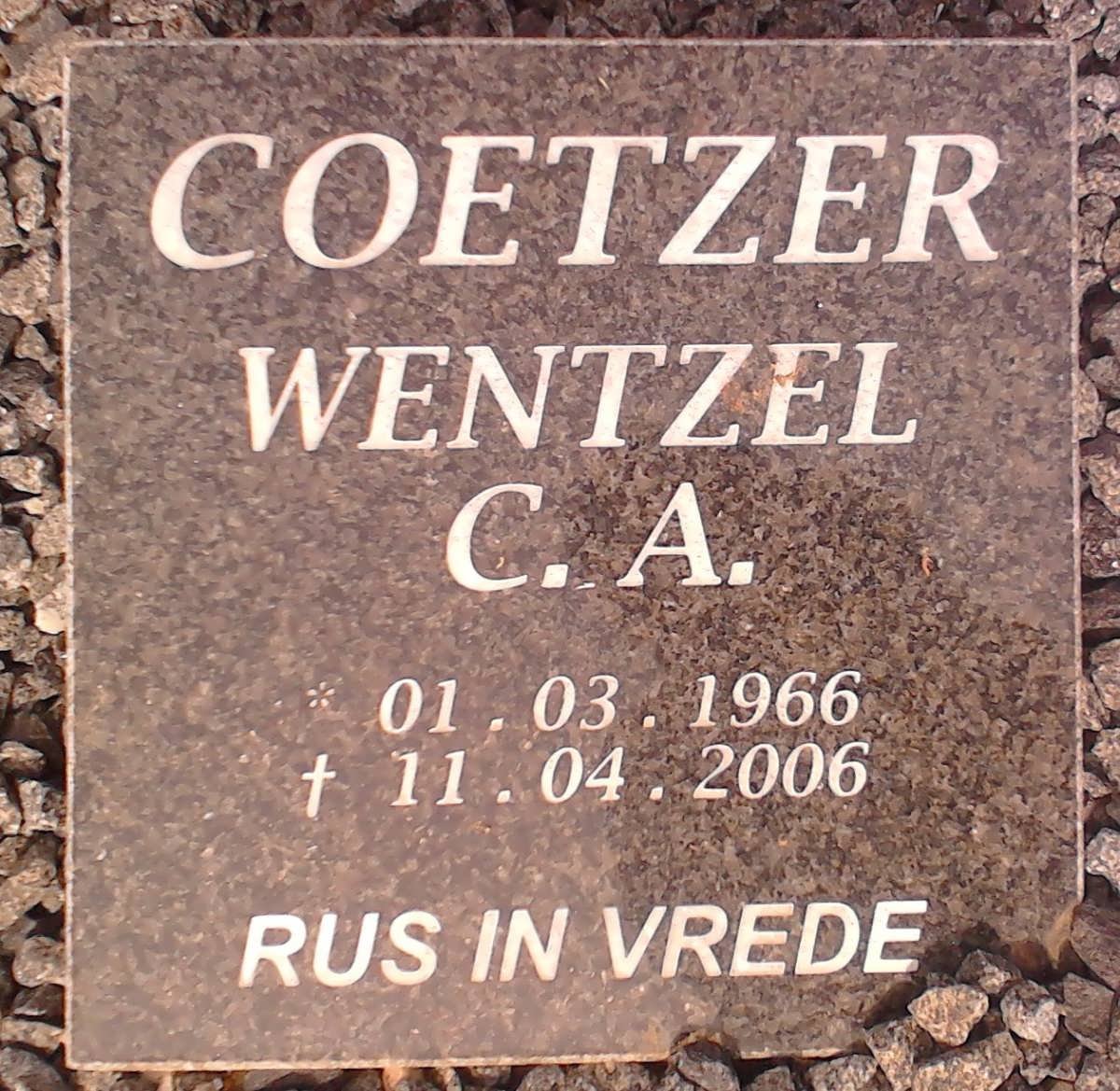 COETZER Wentzel C.A.  1966-2006