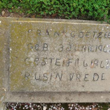 COETZEE Frank 1962-1963