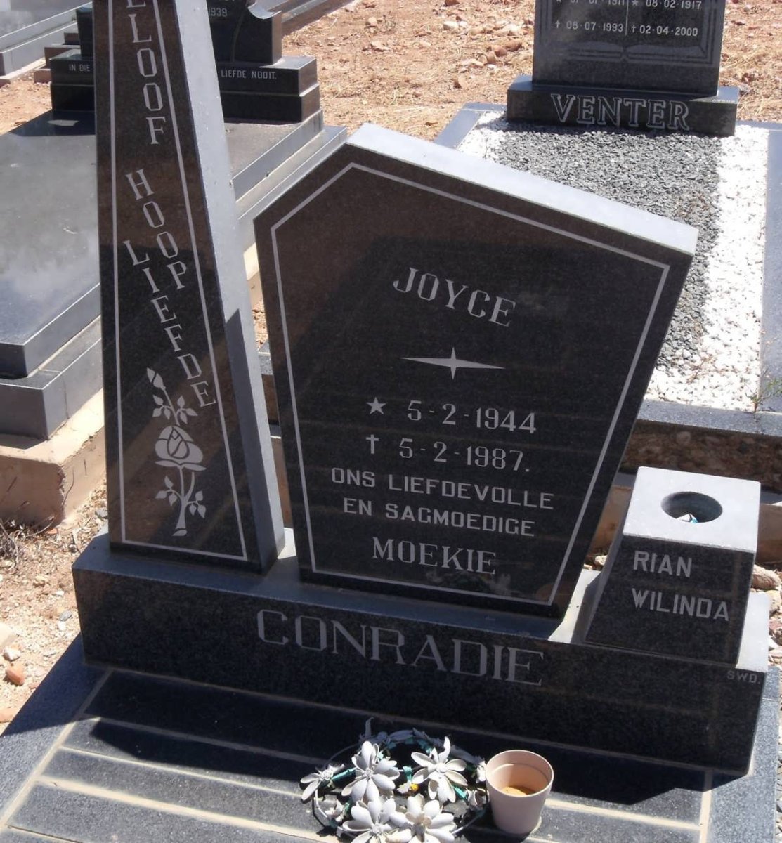 CONRADIE Joyce 1944-1987