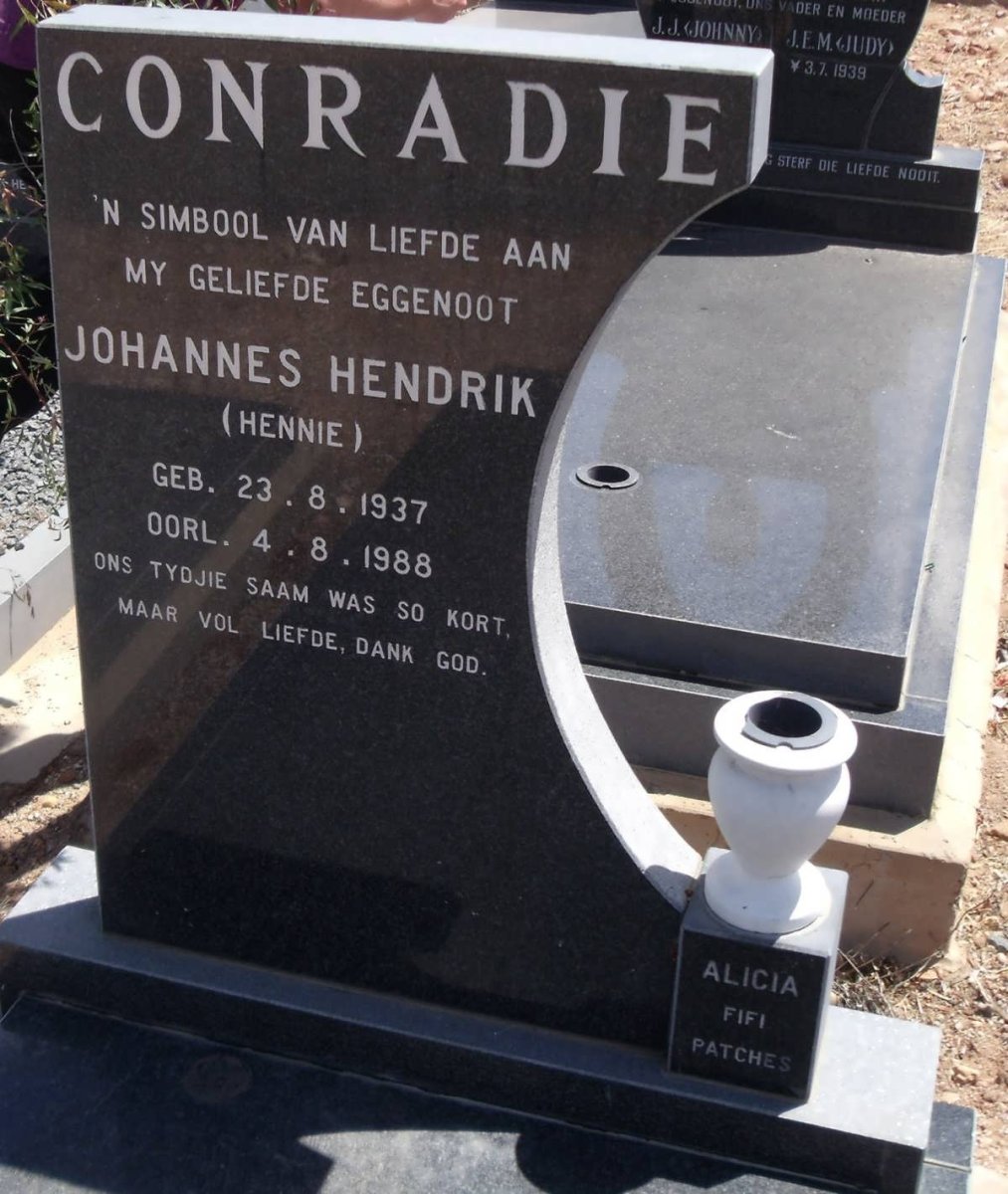 CONRADIE Johannes Hendrik 1937-1988