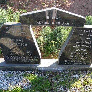 CRONJE Thomas Robertson 1926-1990 & Johanna Catherina Maria BROOKS 1925-1982_1