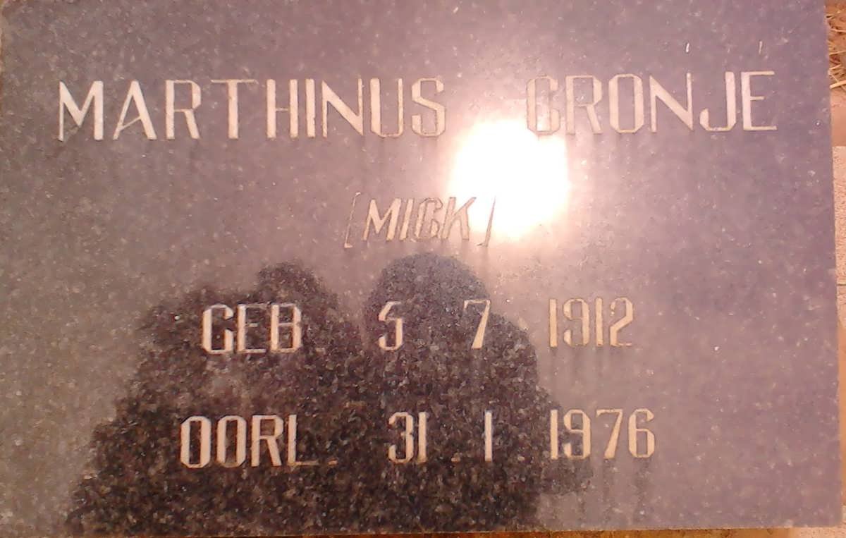 CRONJE Marthinus 1912-1976