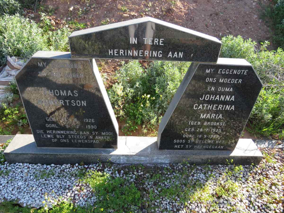 CRONJE Thomas Robertson 1926-1990 & Johanna Catherina Maria BROOKS 1925-1982_1
