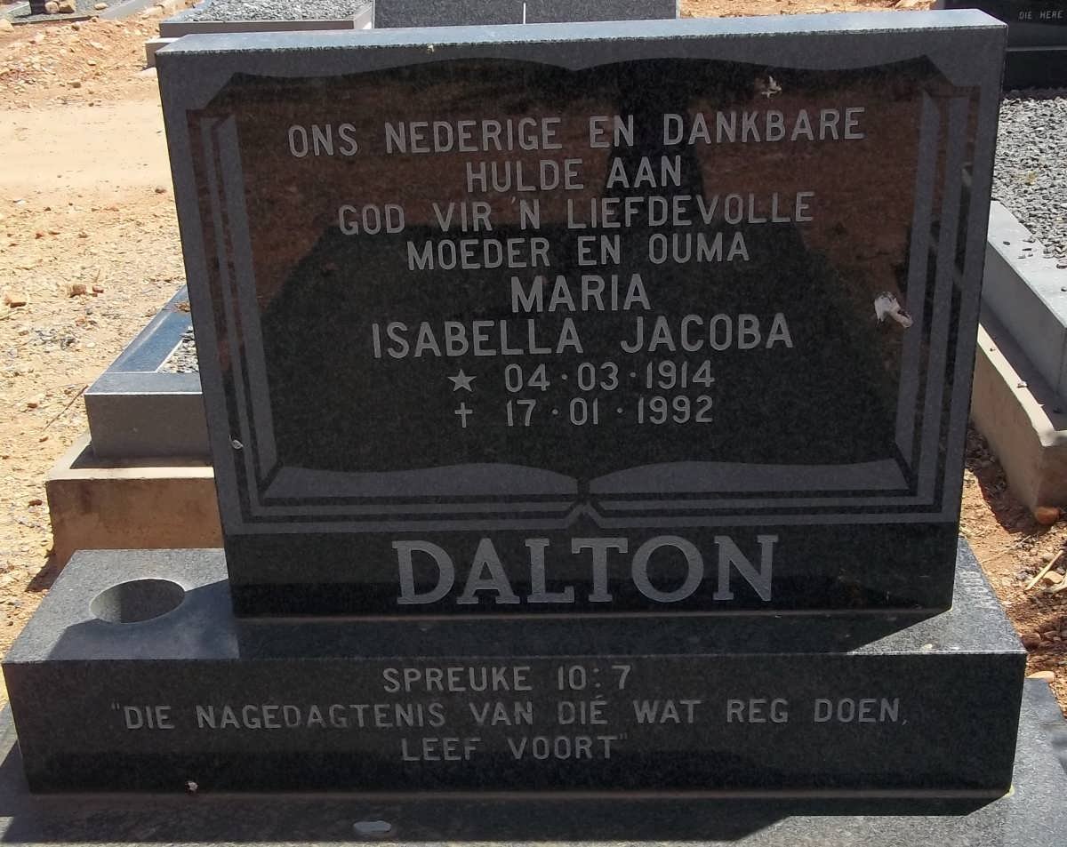 DALTON Maria Isabella Jacoba 1914-1992