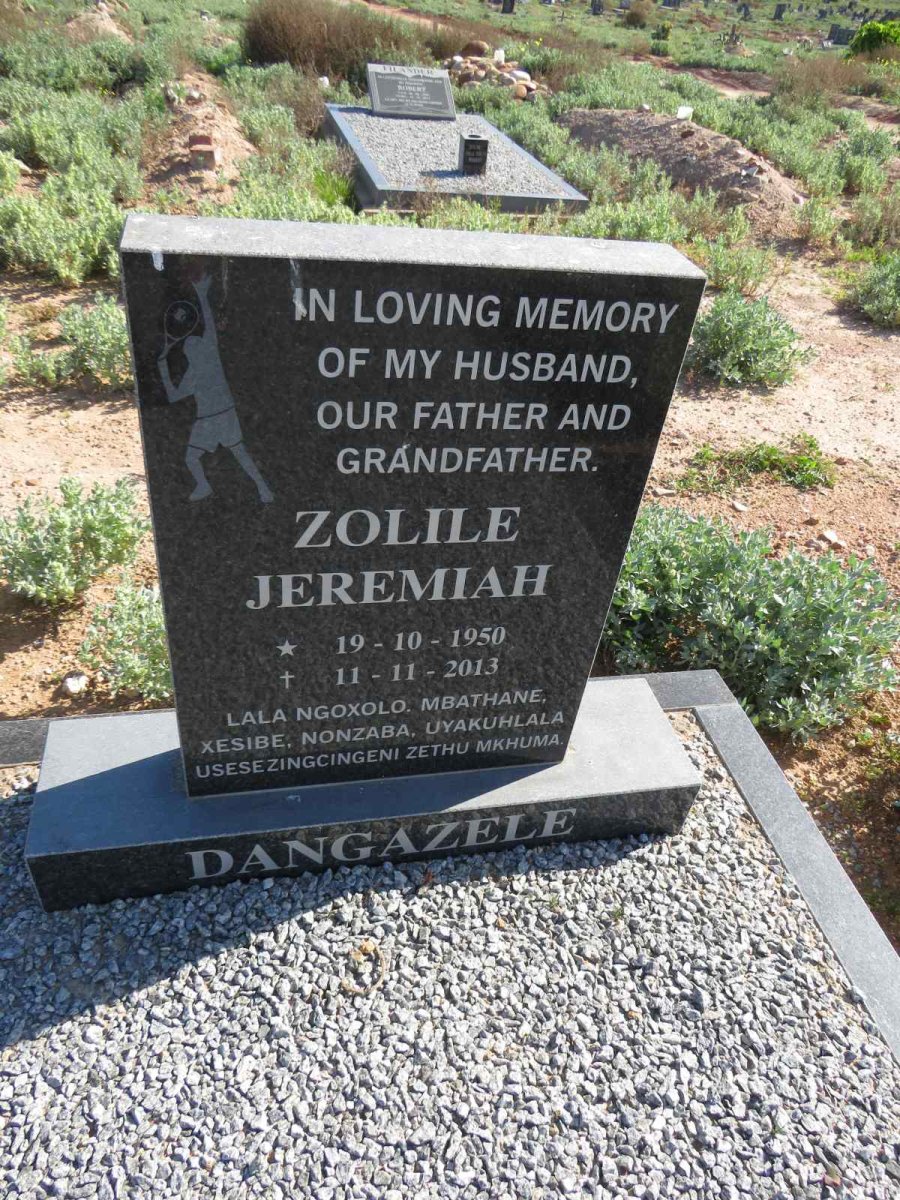 DANGAZELE Zolile Jeremiah 1950-2013