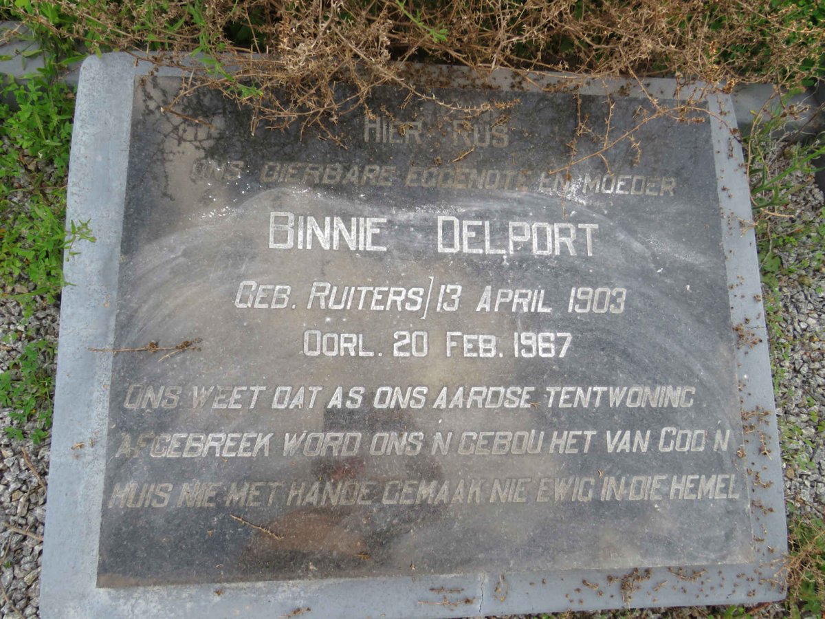 DELPORT Binnie nee RUITERS 1903-1967