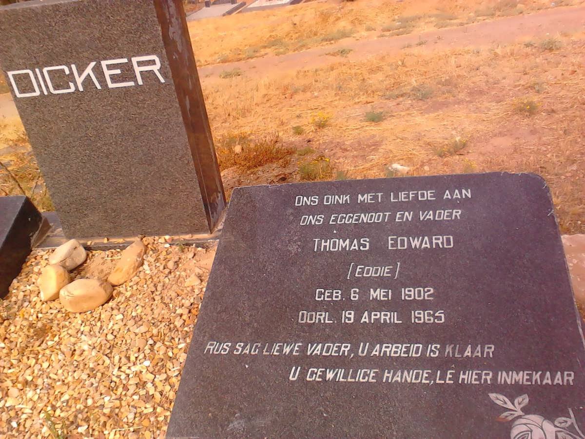 DICKER Thomas Edward 1902-1965