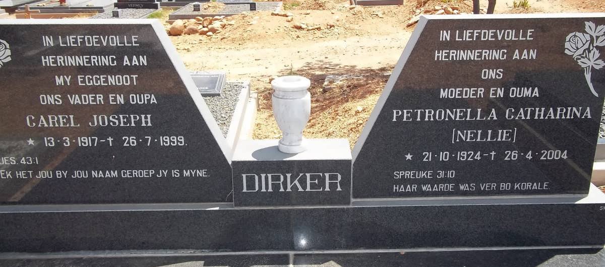 DIRKER Carel Joseph 1917-1999 &amp; Petronella Catharina 1924-2004