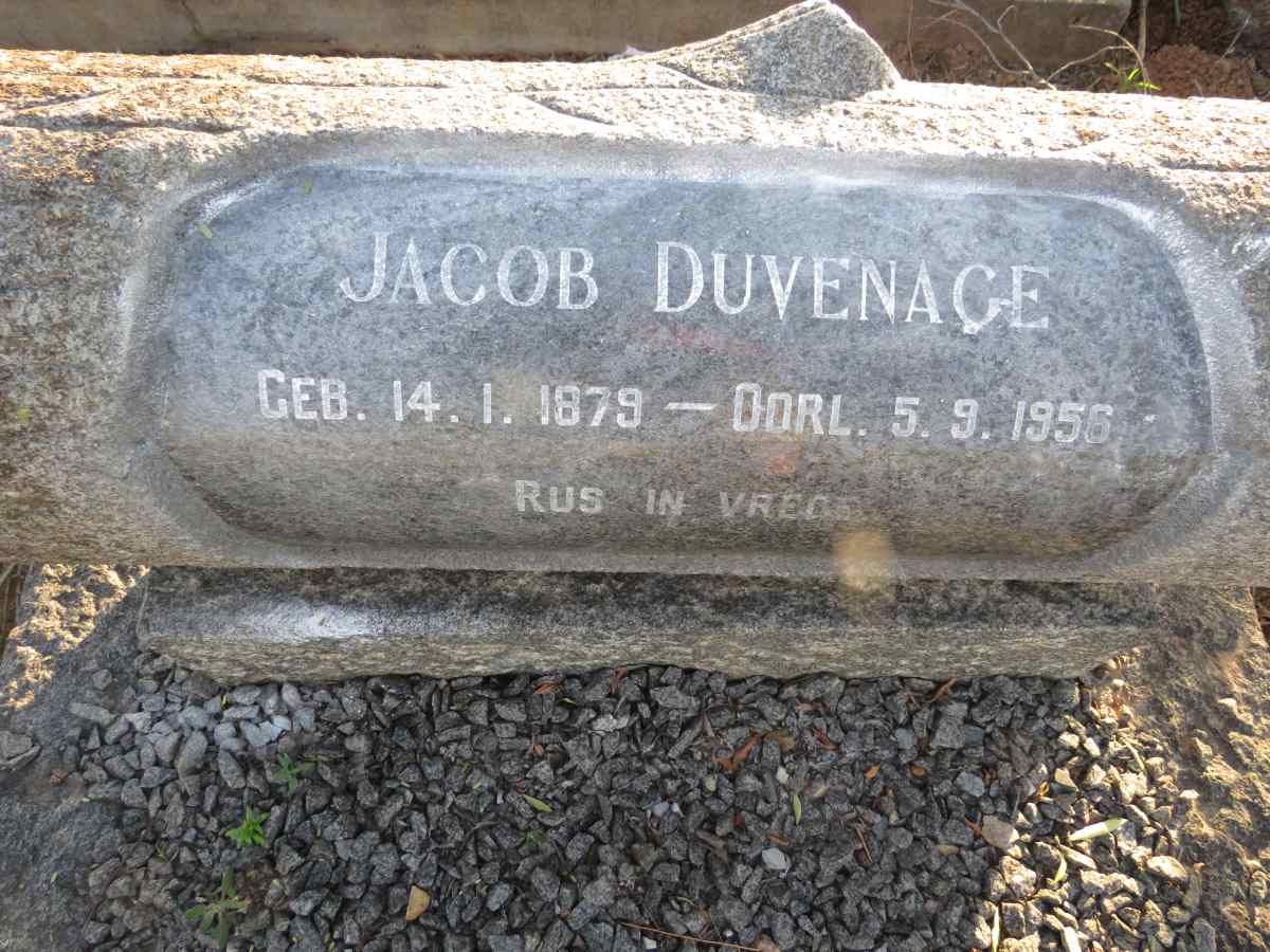 DUVENAGE Jacob 1879-1956