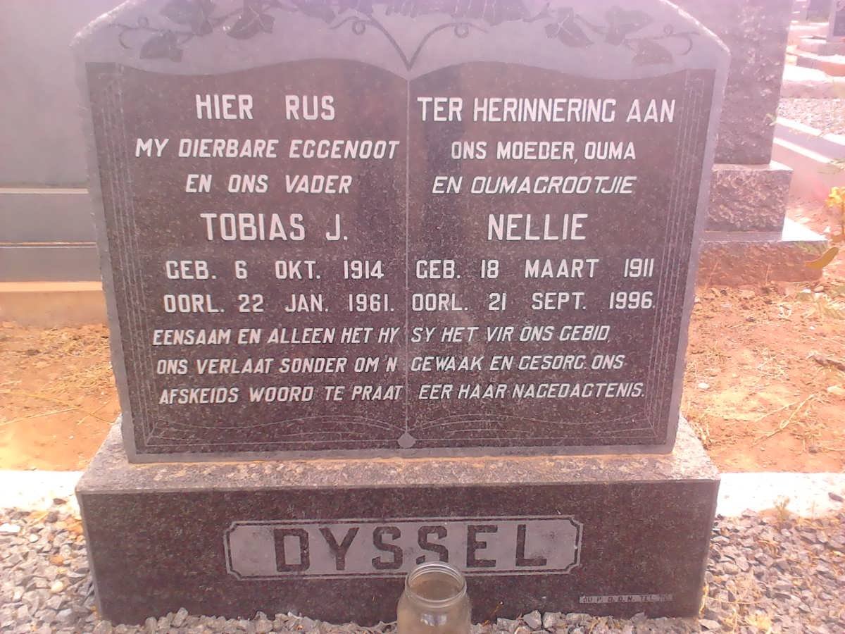 DYSSEL Tobias J. 1914-1961 &amp; Nellie 1911-1996