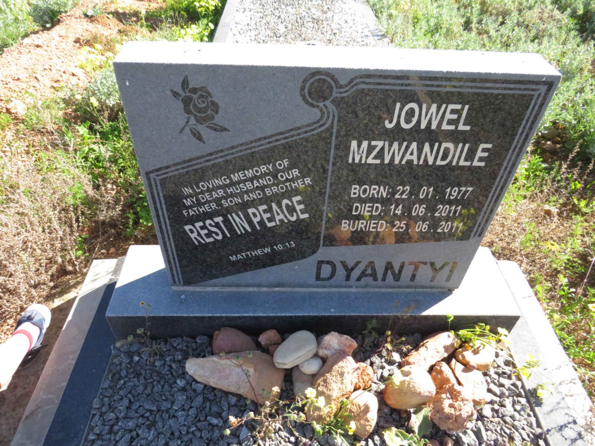 DYANTYI Jowel Mzwandile 1977-2011
