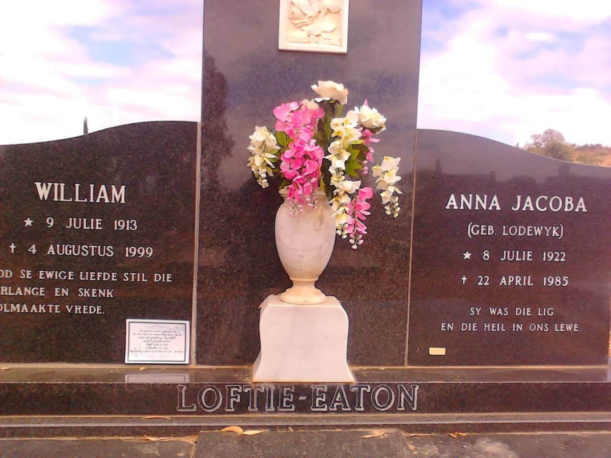 EATON William, LOFTIE 1913-1999 &amp; Anna Jacoba LODEWYK 1922-1985