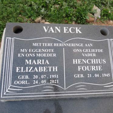 ECK Henchius Fourie, van 1945- & Maria Elizabeth 1951-2021