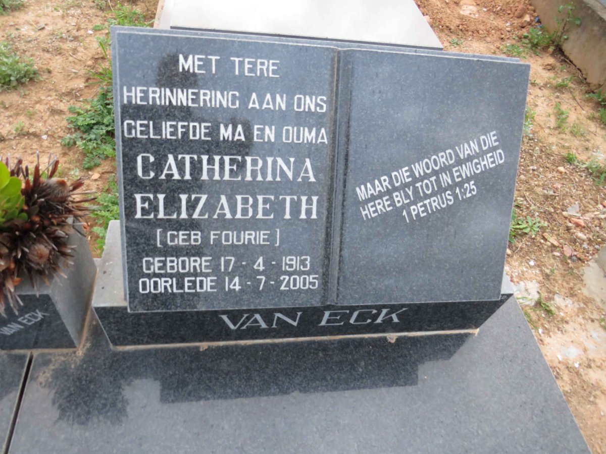 ECK Catherina Elizabeth, van nee FOURIE 1913-2005