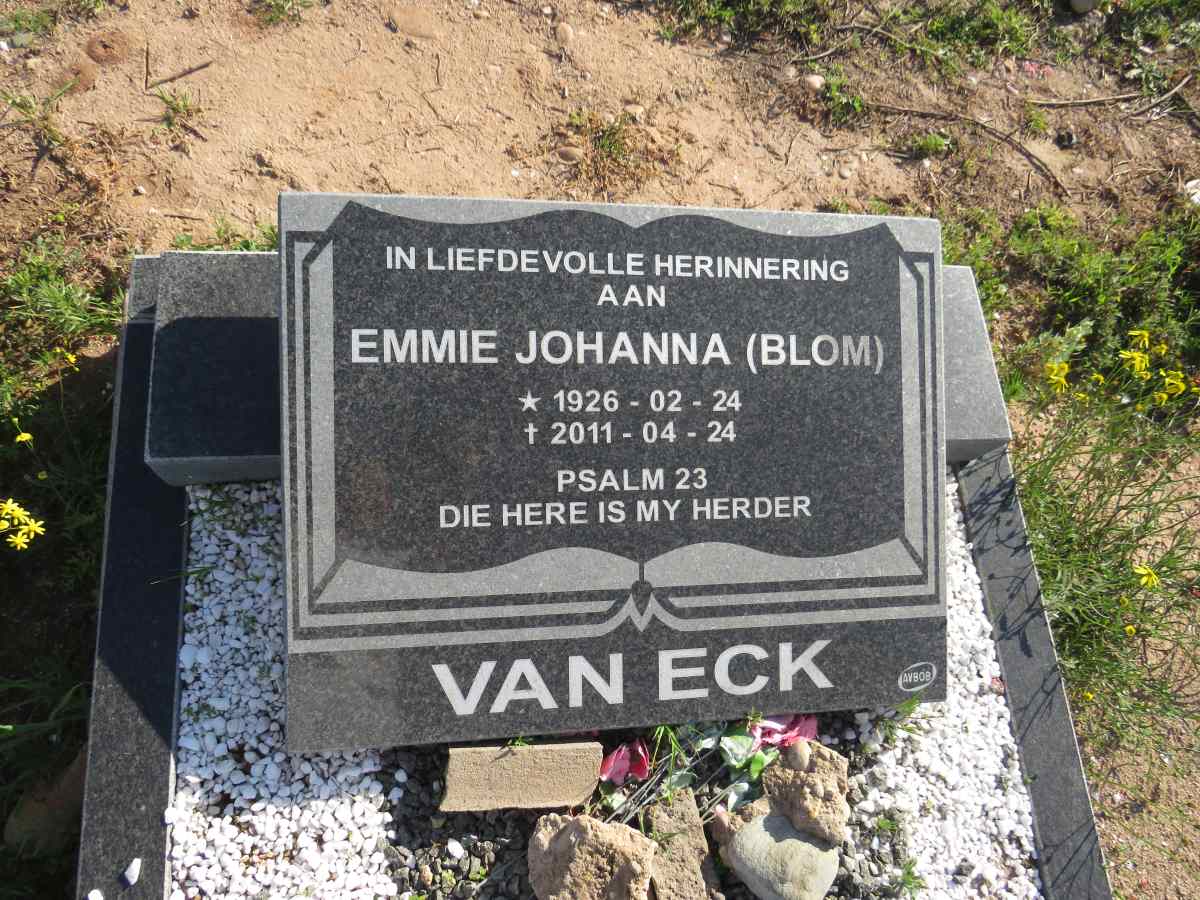 ECK Emmie Johanna, van nee BLOM 1926-2011