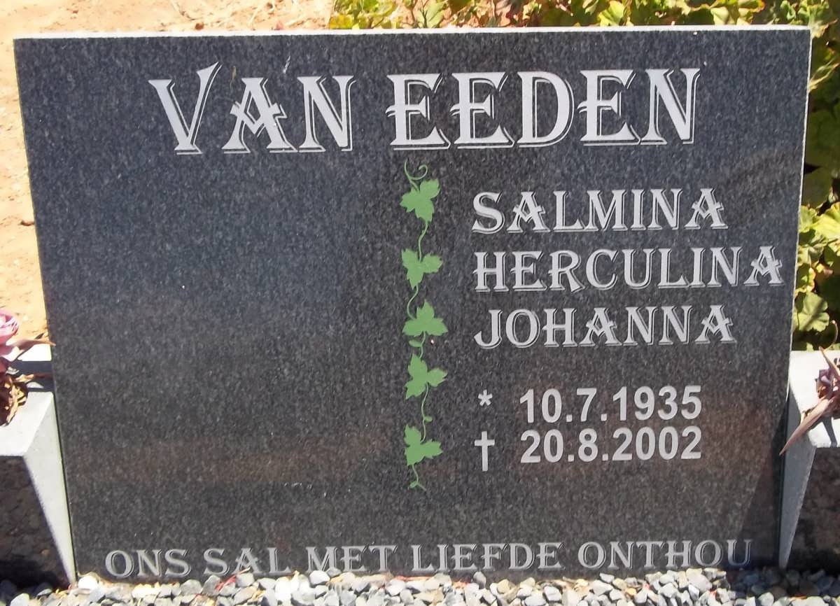 EEDEN Salmina Herculina Johanna, van 1935-2002