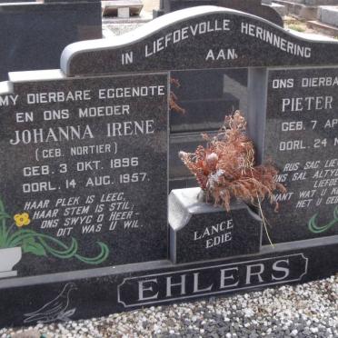 EHLERS Pieter Jacobus 1902-1974 &amp; Johanna Irene NORTIER 1896-1957