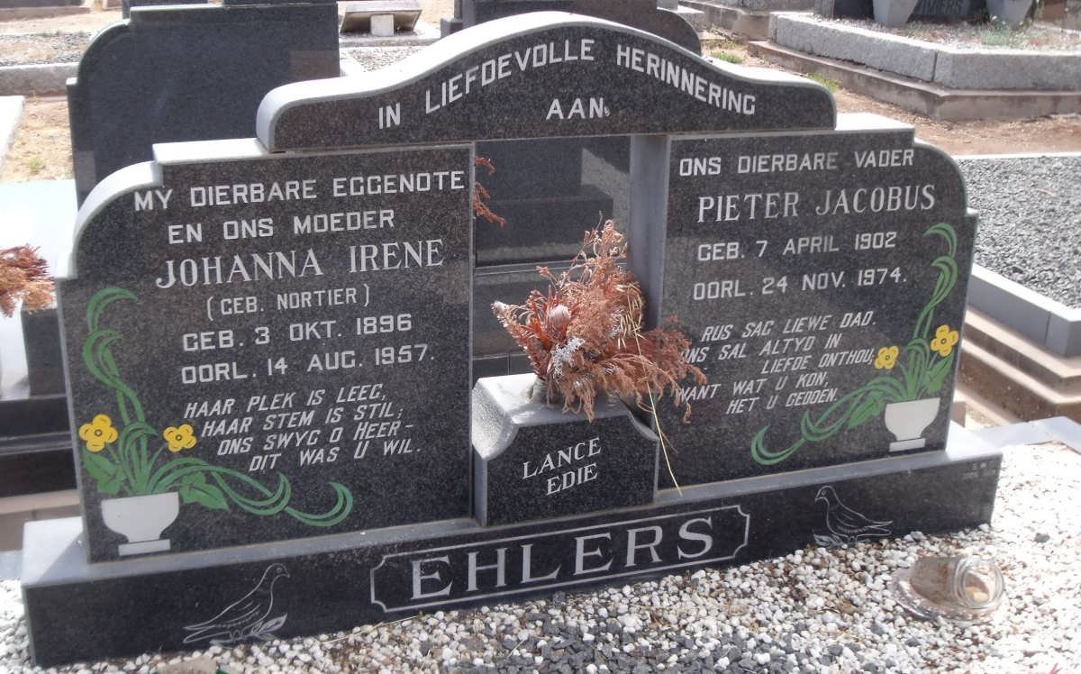 EHLERS Pieter Jacobus 1902-1974 &amp; Johanna Irene NORTIER 1896-1957
