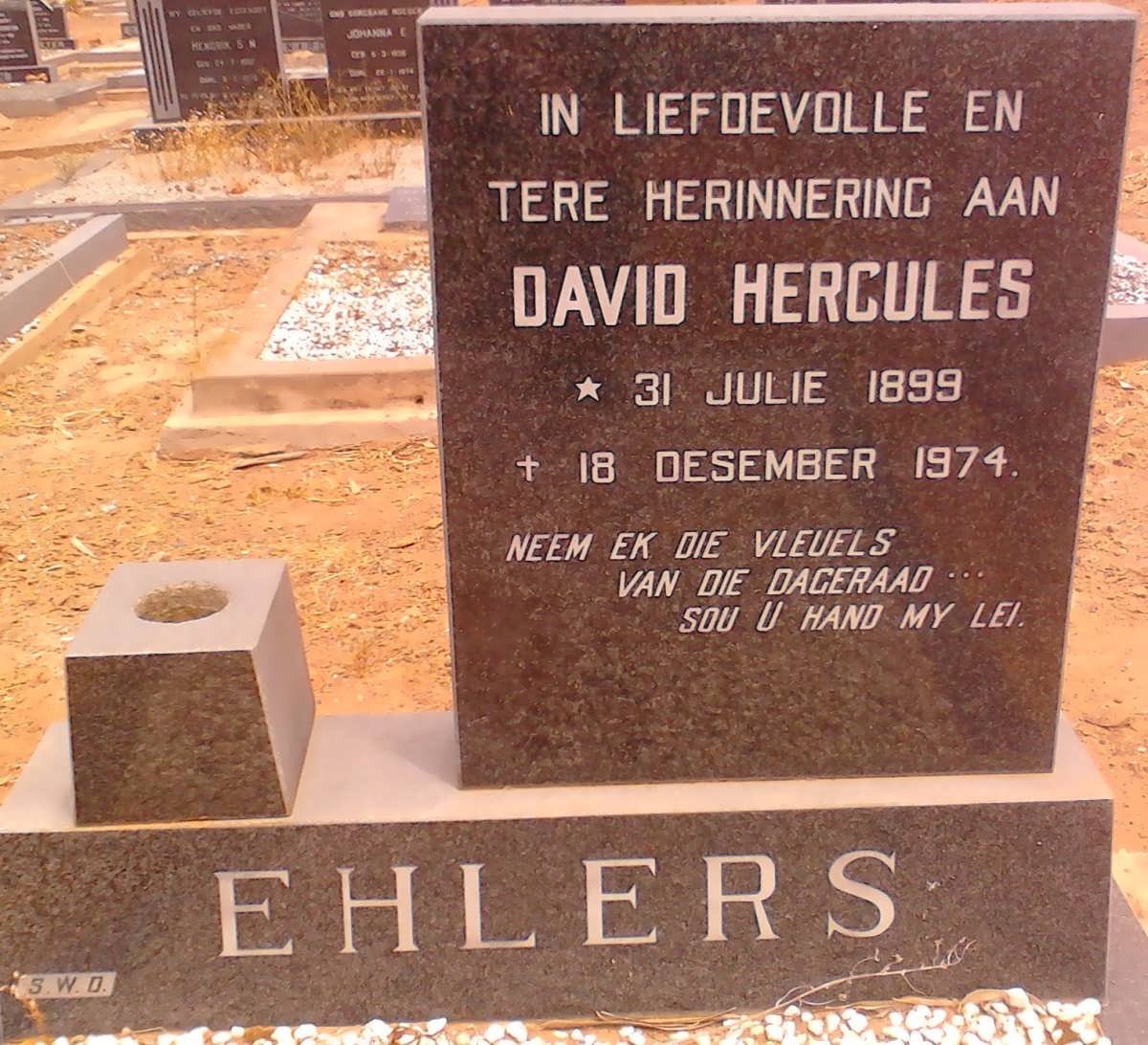 EHLERS David Hercules 1899-1974