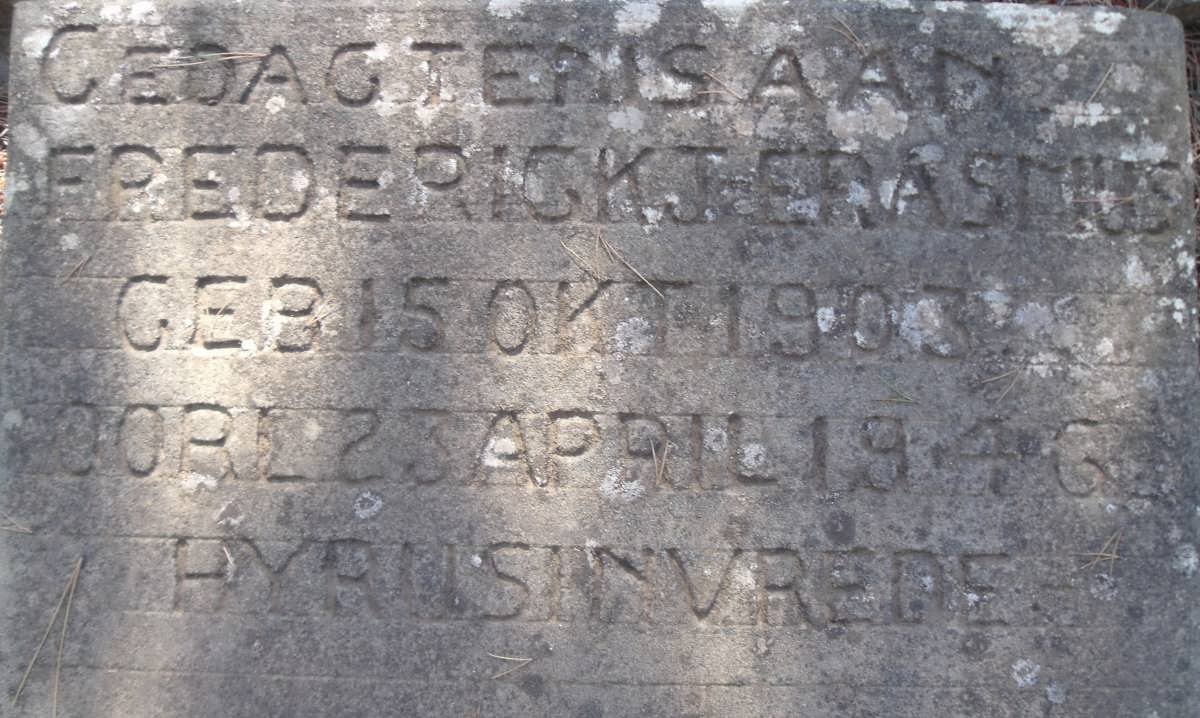 ERASMUS Frederick 1903-1946