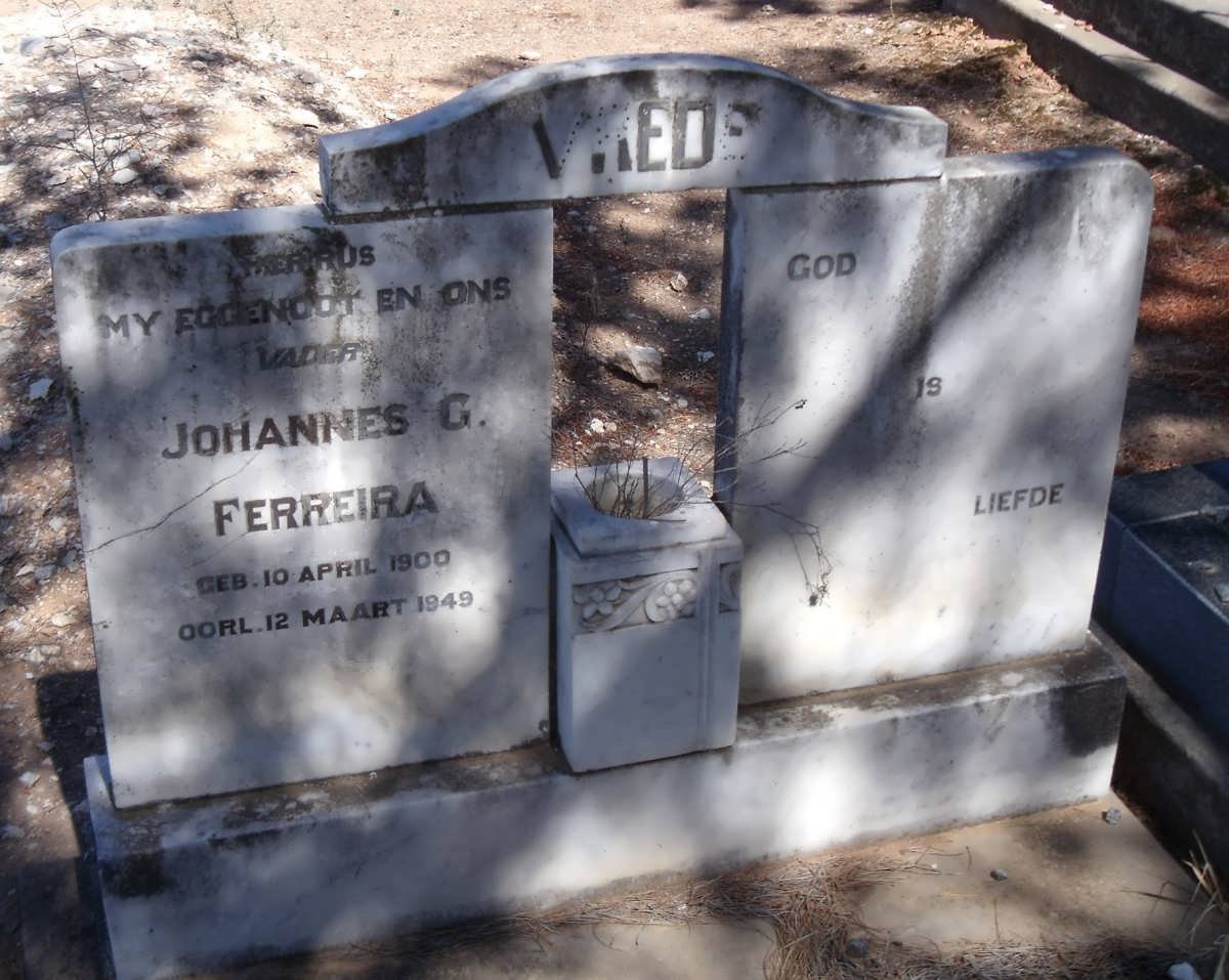 FERREIRA Johannes G. 1900-1949