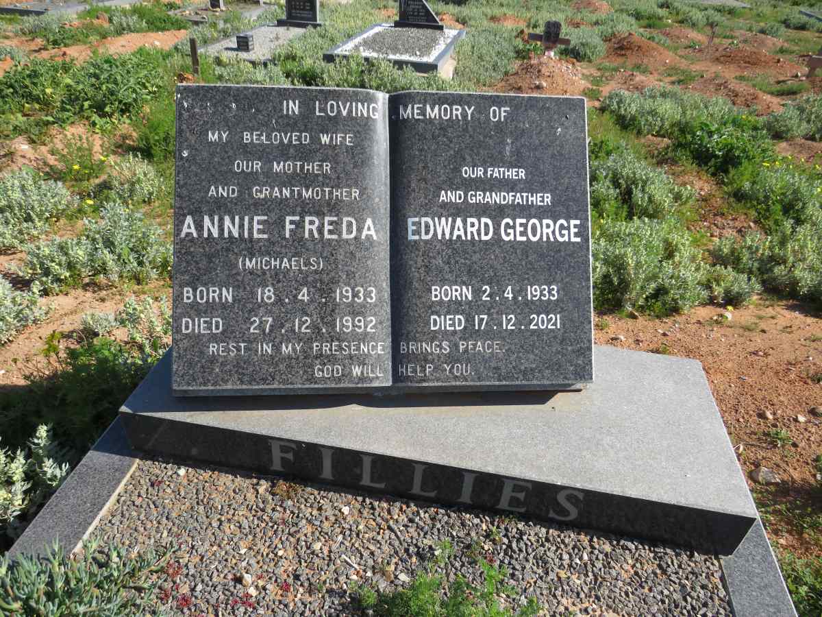 FILLIES Edward George 1933-2021 & Annie Freda MICHAELS 1933-1992